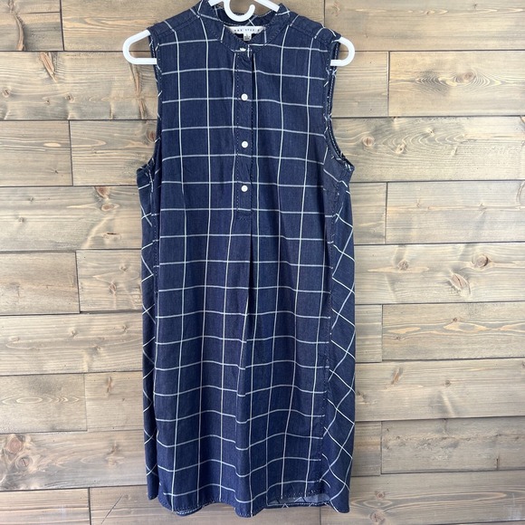 Max Studio Dresses & Skirts - Max Studio Womens Dress Sleeveless Knee Length 1/4 Button Blue Size Large